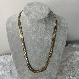 Vintage Braided 4 Chain Serpentine Necklace 24.5" x 3/8" wide